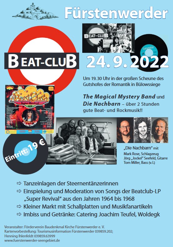 Plakat zum BeatClub 2022 in Fürstenwerder